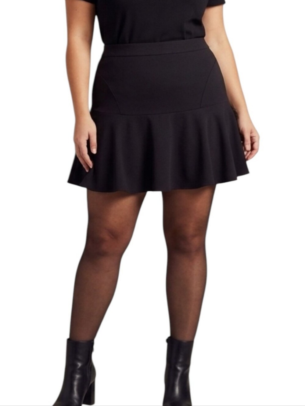 BISOU BISOU Skater Skirt Michele Black Size 16 Plus